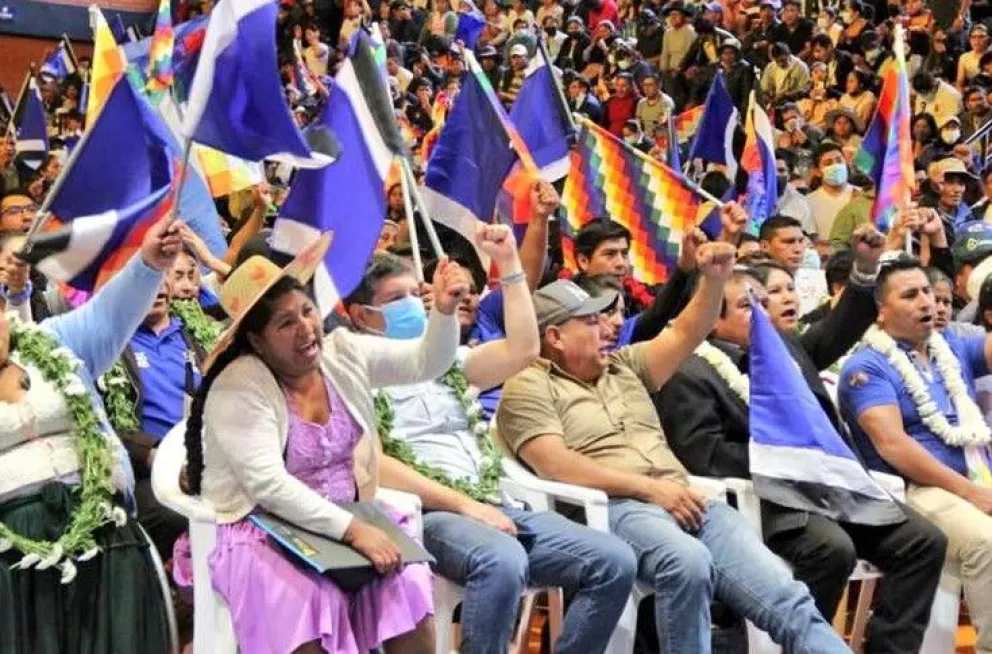 Militantes del Movimiento Al Socialismo en un congreso anterior Foto: Archivo