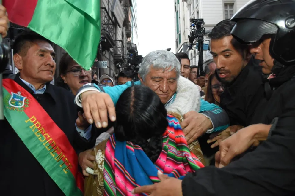 El alcalde de La Paz, Iván Arias, tras la declaración que brindó ante la Fiscalía. Foto: captura
