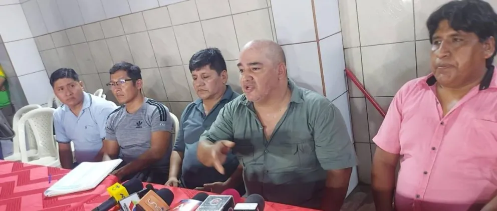 Los panificadores de Santa Cruz, en conferencia de prensa. Foto: DTV