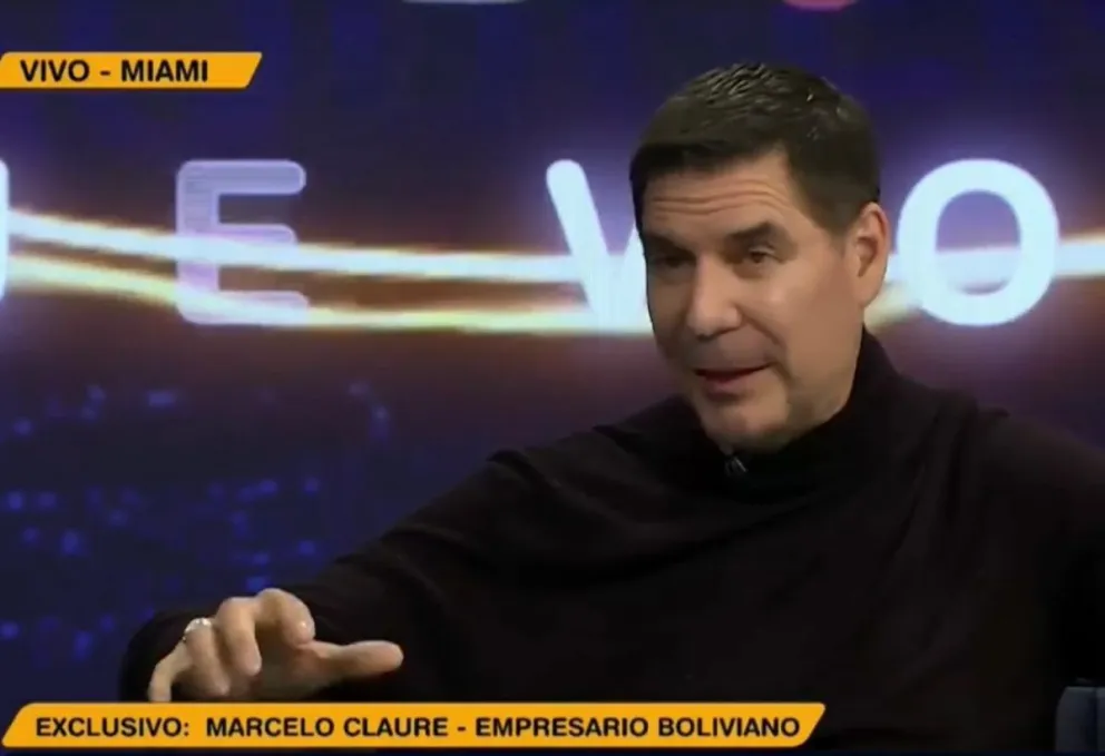 Marcelo Claure durante la entrevista con Bolivisión. Captura de pantalla.