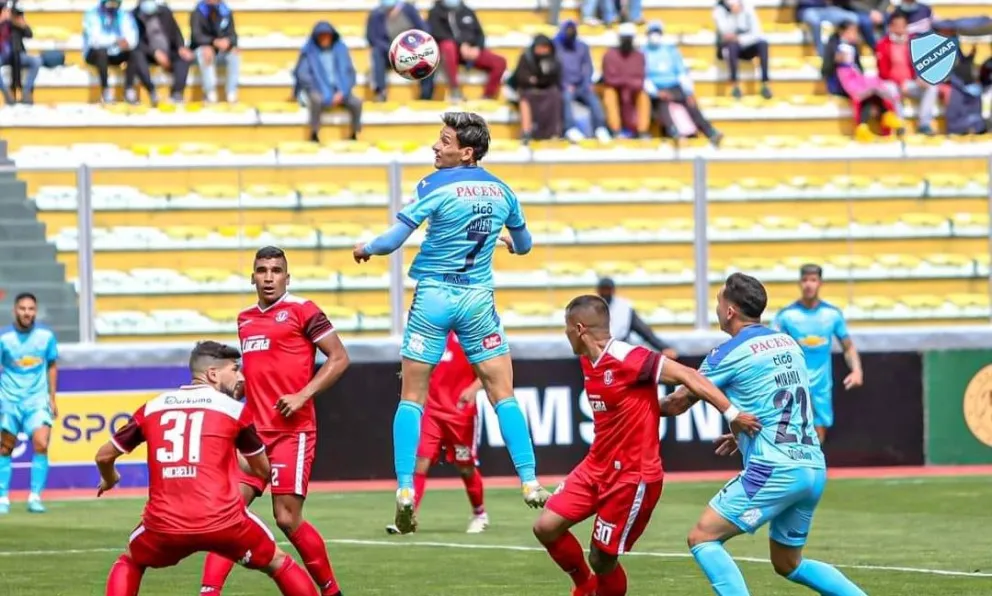 Incidencia del partido entre la Academia y U de Vinto del 13 de febrero de 2022. Foto: Club Bolívar.