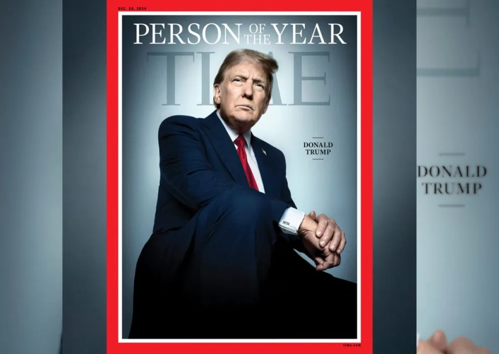 Fotografía cedida por Time donde aparece el presidente electo de Estados Unidos, Donald Trump. Foto: EFE