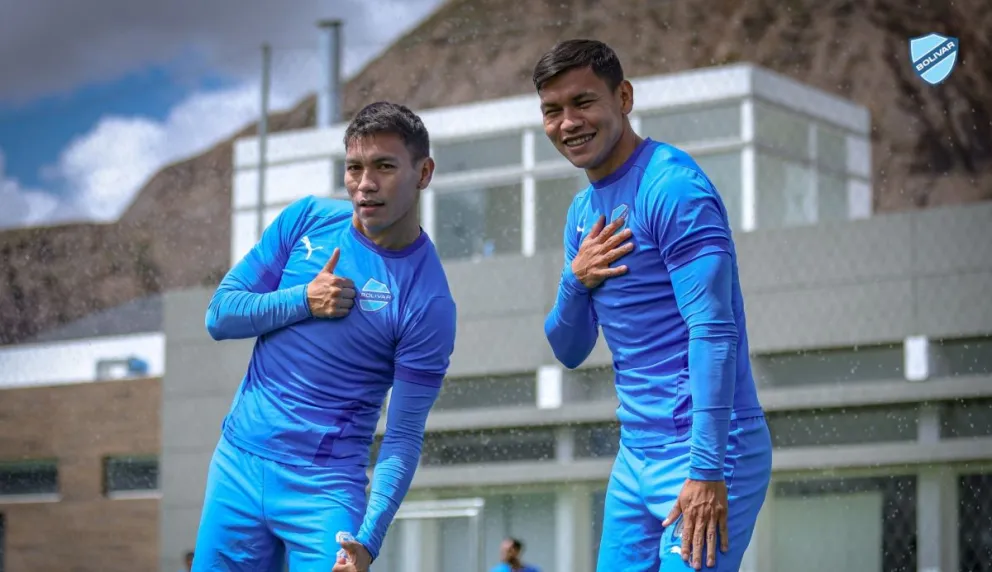 Los hermanos Sagredo previo a una práctica en Ananta. Foto: Club Bolívar.