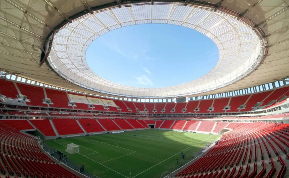 Una vista del interior del estadio Nacional de Brasilia Mané Garrincha. Foto: CBF