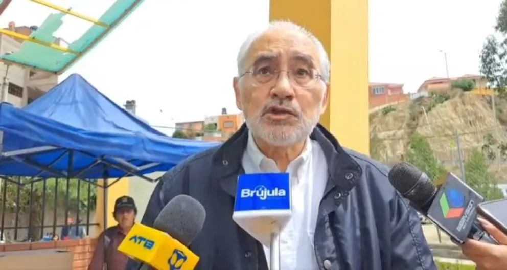 Carlos Mesa, luego de votar este domingo. Foto: Captura de video