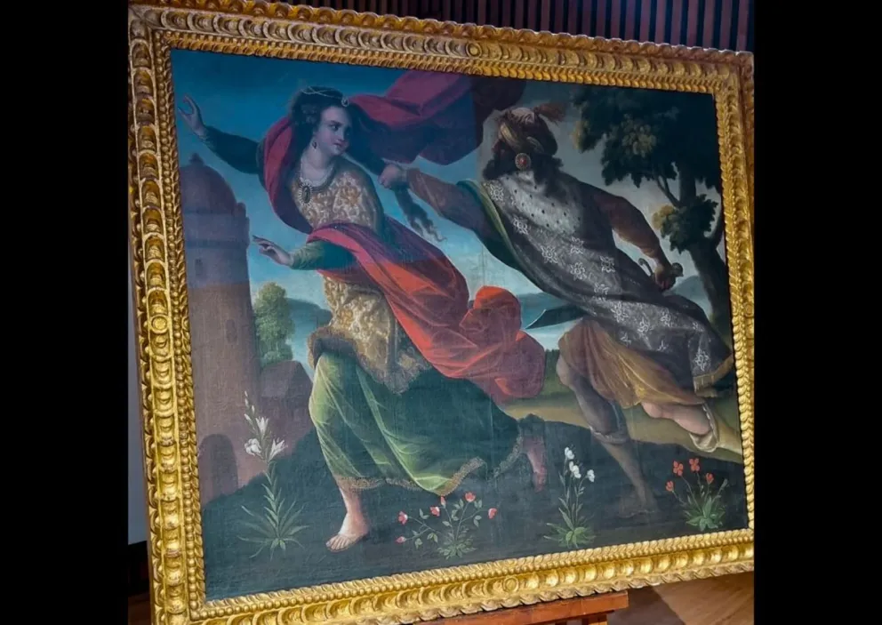 Cancillería anunció que la pintura volverá a su lugar de origen. Foto: Ministerio de Relaciones Exteriores