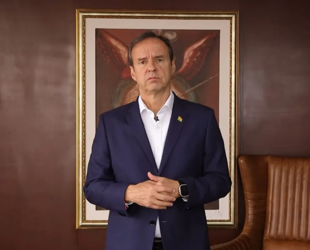 El expresidente Jorge Tuto Quiroga oficializó su candidatura. Foto: Captura de video