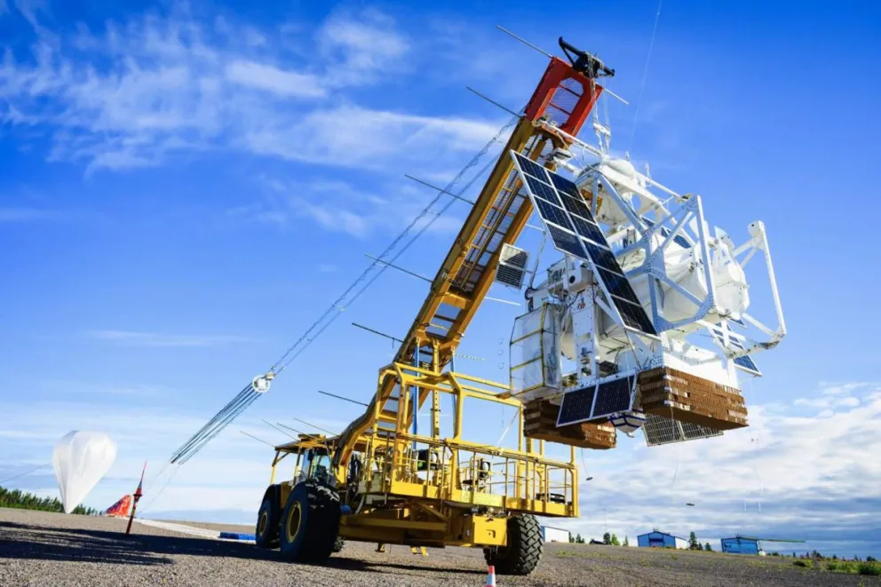 Sunrise III momentos antes del vuelo en julio de 2024. Foto: EFE