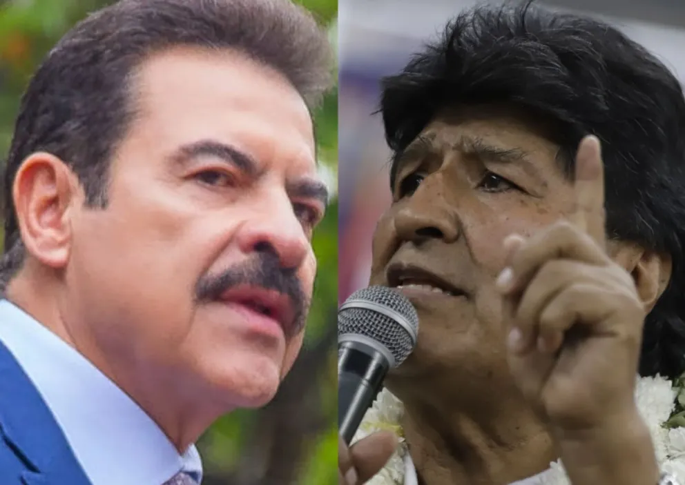 Manfred Reyes Villa y Evo Morales. Fotos: RRSS del alcalde y APG 