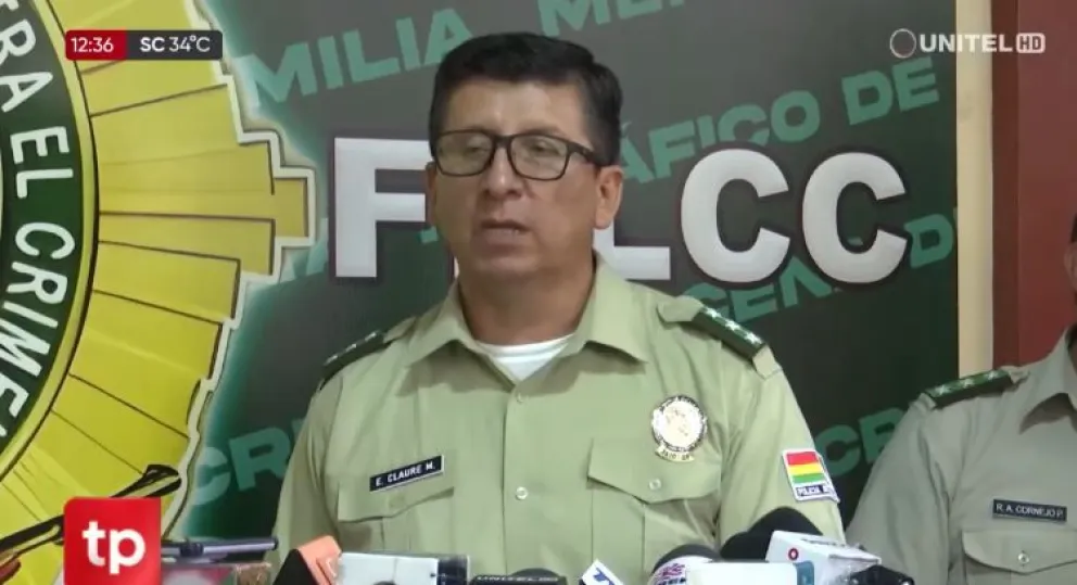  Edson Claure, comandante de la Policía en Cochabamba. Foto: Captura de video