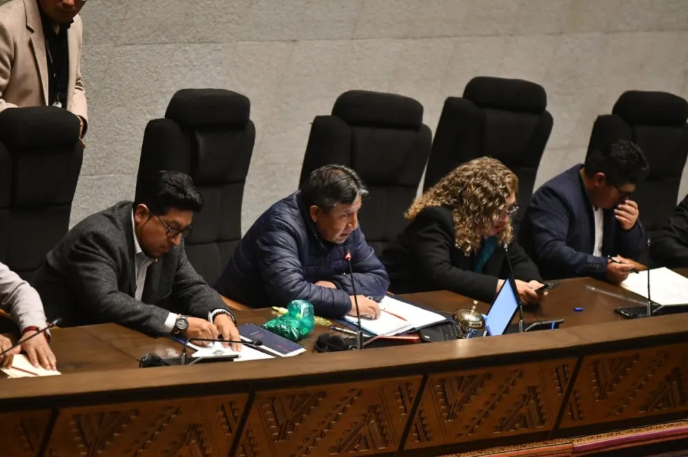 David Choquehuanca, presidente de la ALP dirige la sesión. Foto: APG