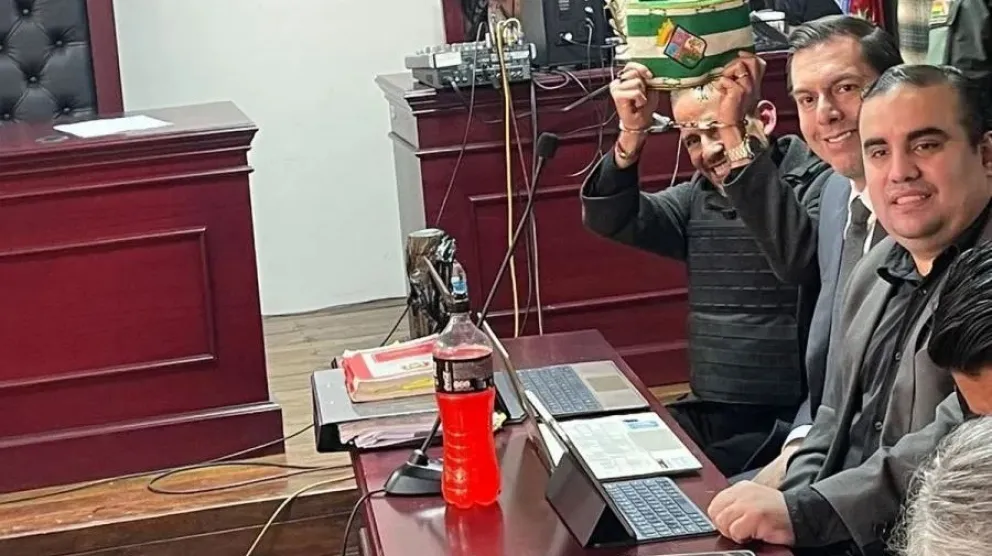 Camacho durante una audiencia por el caso denominado "golpe de Estado I". Foto: @LuisFerCamachoV