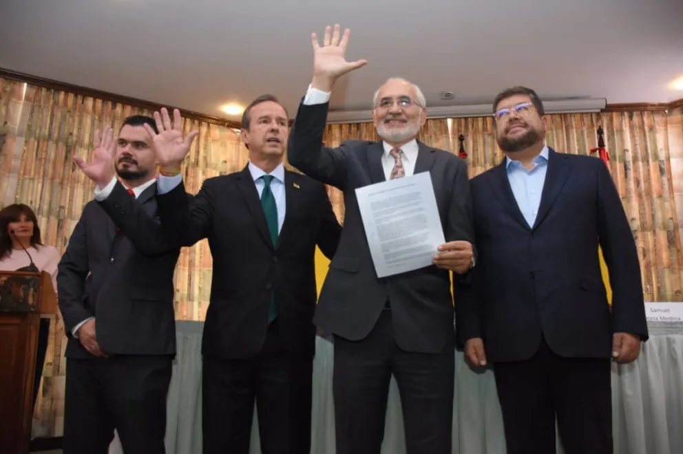 Suárez, Quiroga, Mesa y Doria Medina. Foto: APG