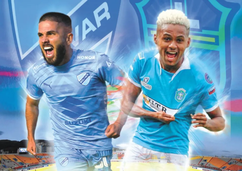 Carlos melgar y Daniel Floro, goleadores de Bolívar y San Antonio de Bulo Bulo. Foto: composición Abecor