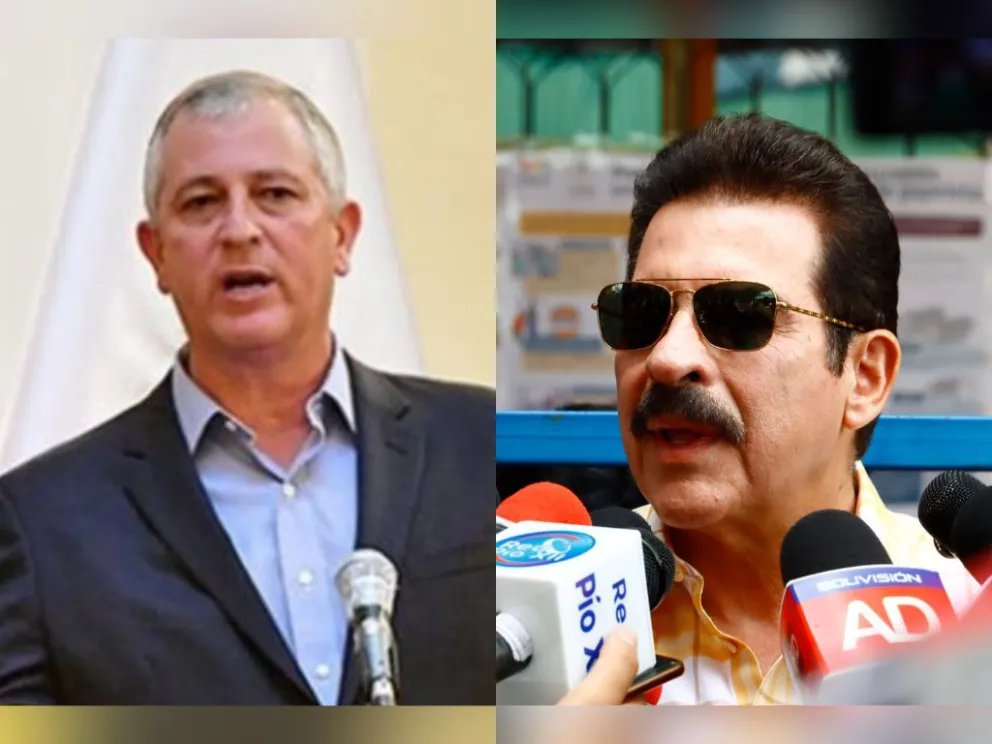 Branko Marinkovic y el alcalde Cochabamba, Manfred Reyes Villa. Fotos: Archivo APG