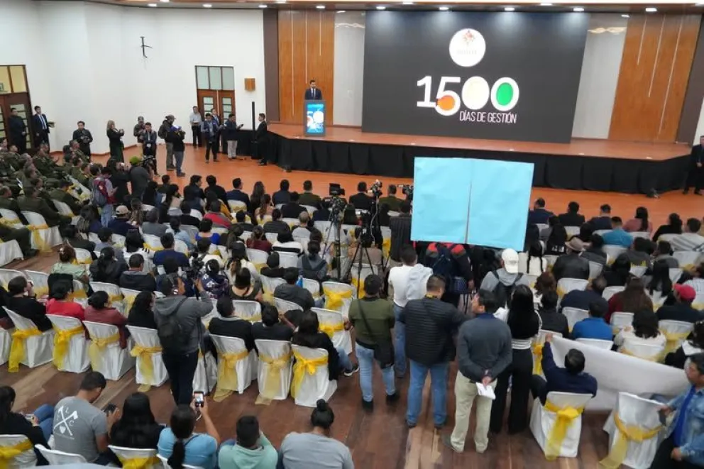 El Ministerio de Gobierno presentó un informe sobre los 1.5000 días de gestión. Foto: Min de Gobierno