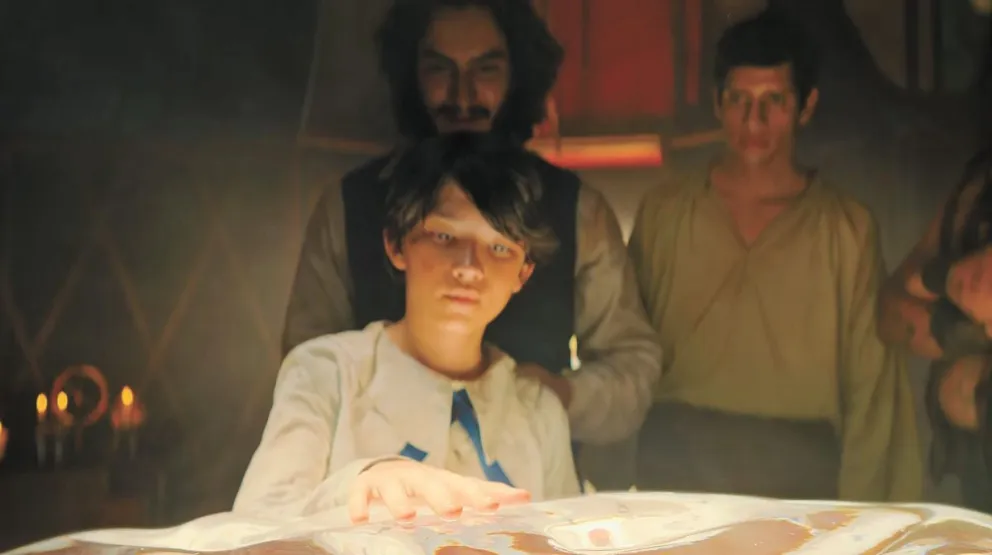 Aureliano conociendo el hielo. Foto: netflix