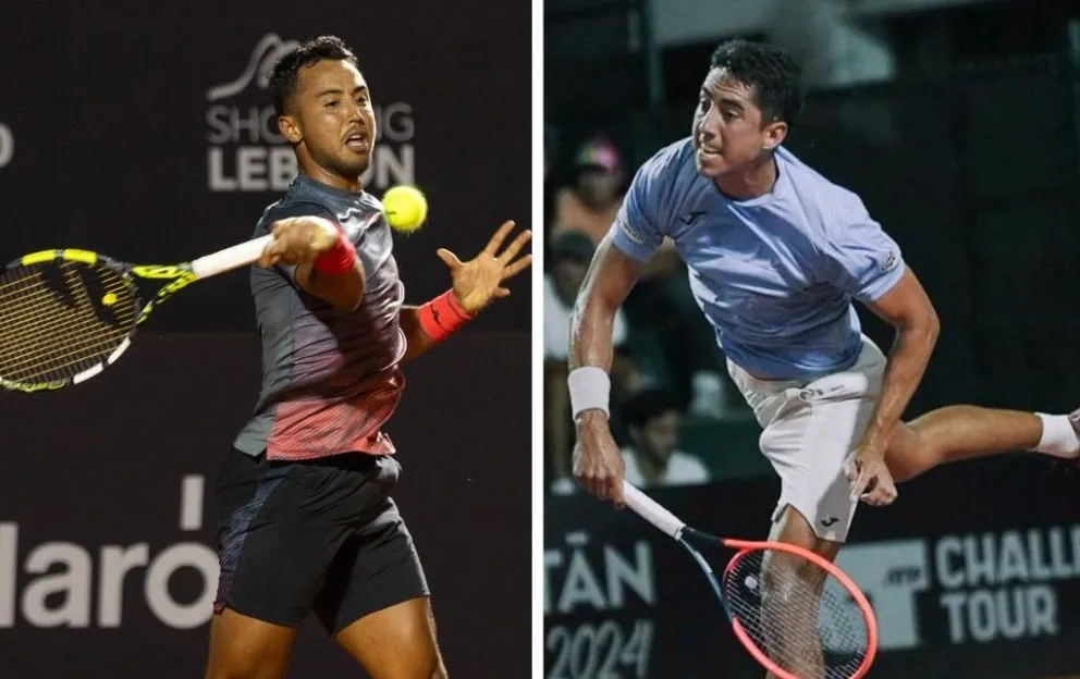 Hugo Dellien (izq.) y Murkel Dellien, los dos mejores tenistas del país.