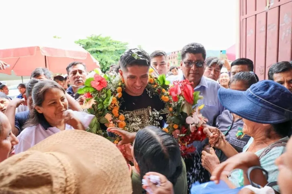  Andrónico Rodríguez en Palos Blancos, La Paz, en una imagen del 21 de diciembre. Foto: Senado de Bolivia