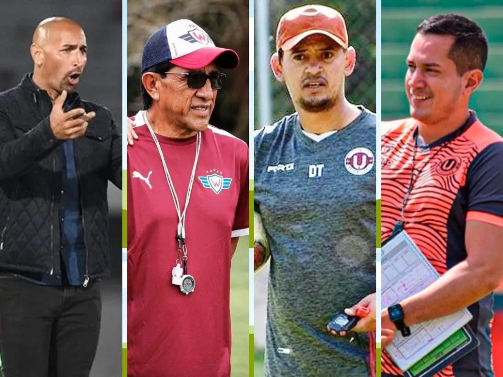 Ortemán, Taboada, Godoy y Egüez, que dirigieron este año a los elencos cochabambinos. Fotos: archivo