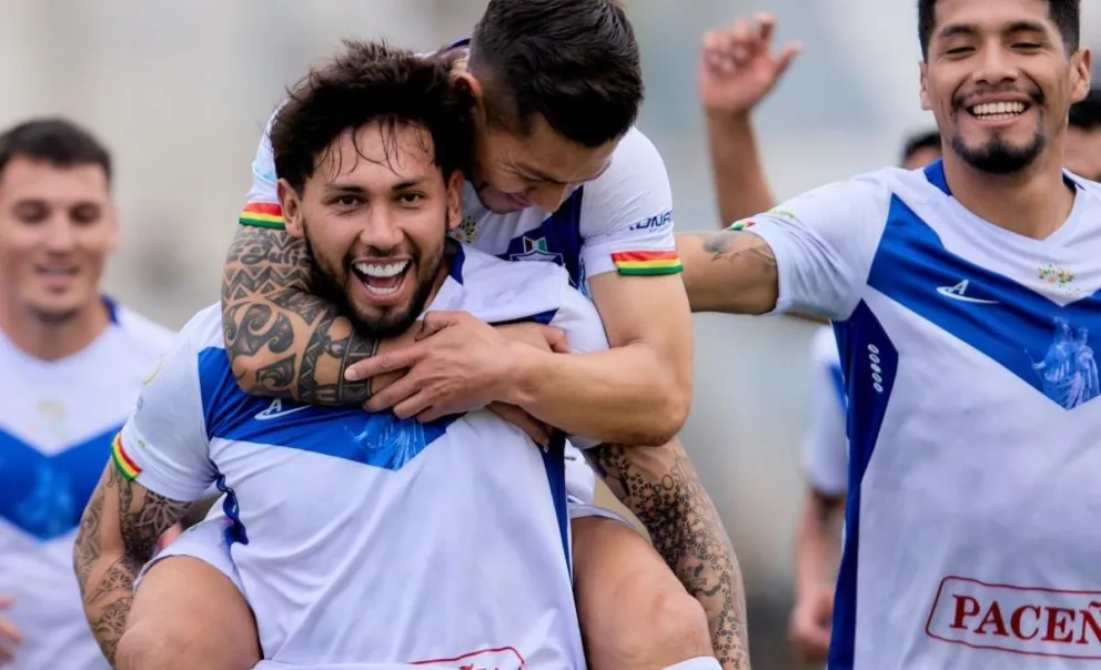 Rodríguez celebra uno de sus goles con el cuadro orureño. Foto: GV San José.
