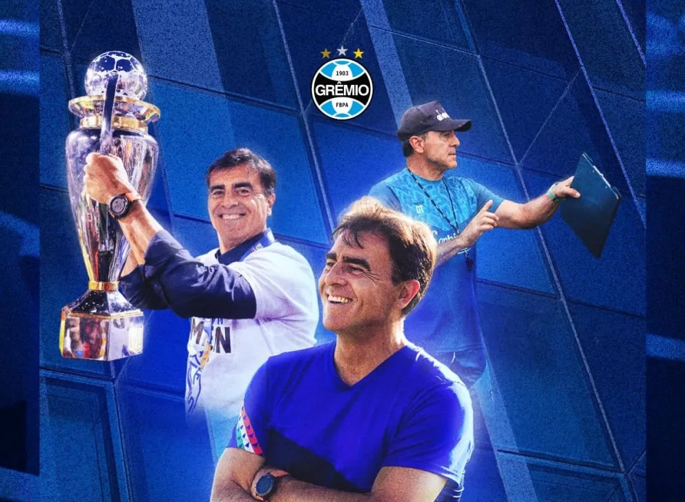 El club brasileño le dio la bienvenida a Quinteros. Arte: Gremio.