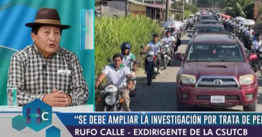 Rufo Calle en entrevista en el canal estatal.   Foto: Captura Bolivia TV