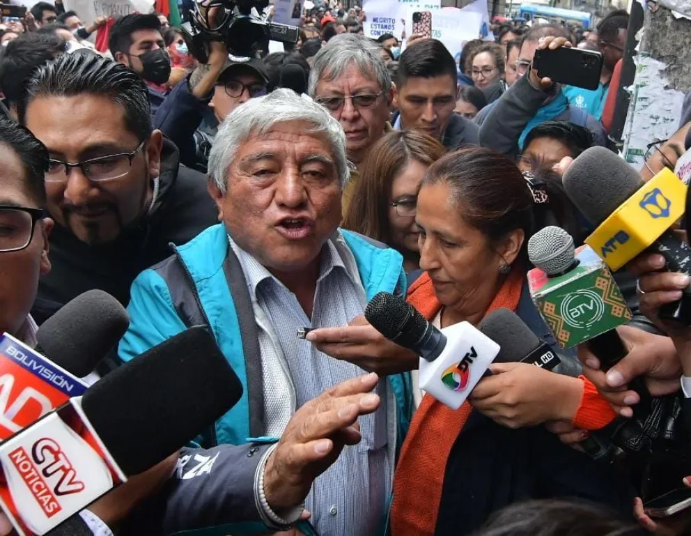 El alcalde de La Paz, Iván Arias, en una imagen del pasado 9 de diciembre cuando declaró por el caso Llojeta Foto: APG