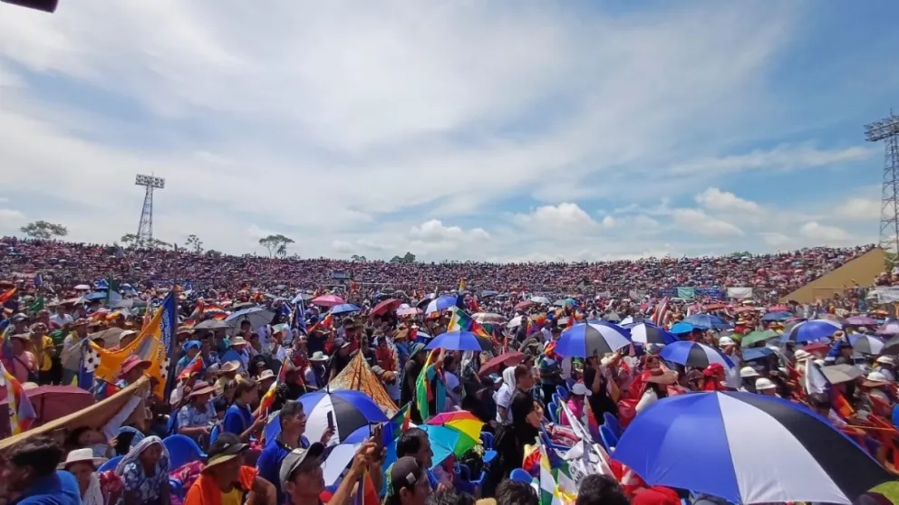 Una anterior concentración "evista" (imagen referencial). Foto: RKC 