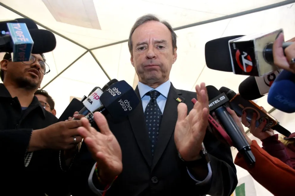 Tuto Quiroga en el TSE este viernes, en la presentación del año electoral 2025. Foto: A¨PG