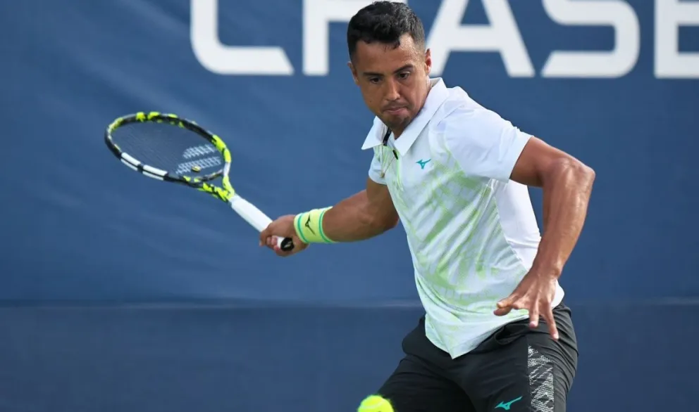 Hugo Dellien en un anterior partido. Foto: Hugo Dellien.