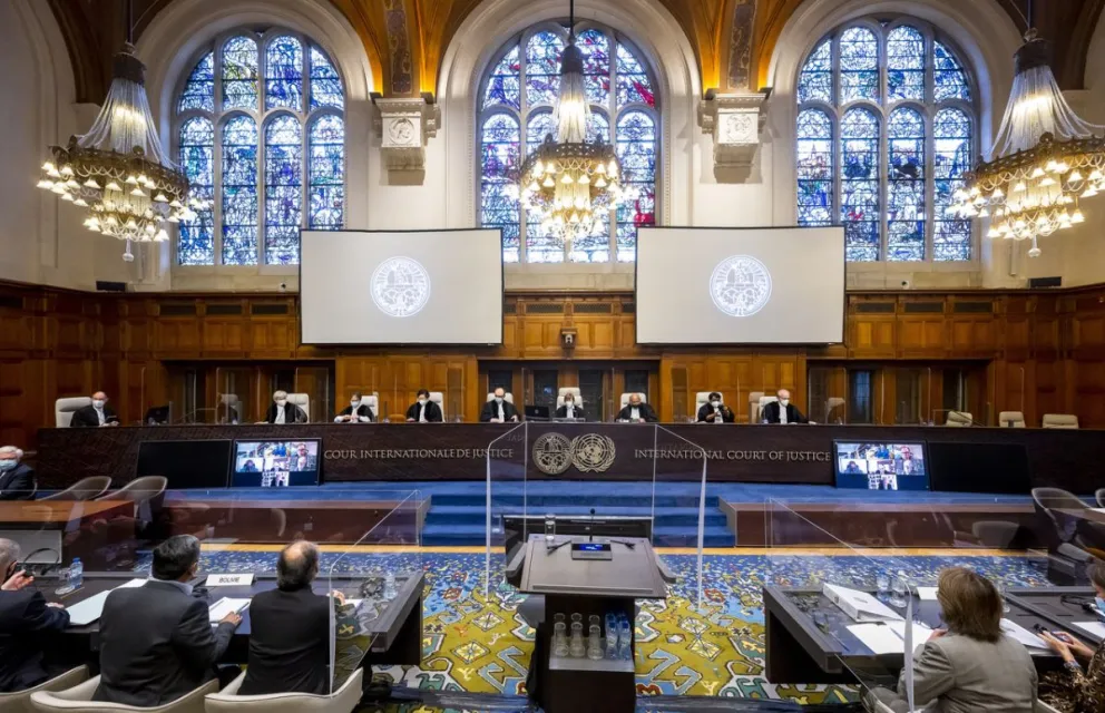 Jueces de la Corte Internacional de Justicia (CIJ) durante las audiencias en el juicio por las aguas del Silala. Foto: Abi
