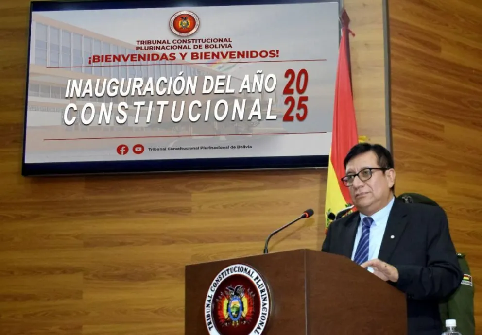 “El presidente del TCP, Gonzalo Hurtado, durante la inauguración del año constitucional. Foto: TCP