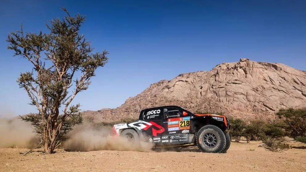 El sudafricano Variawa en plena carrera. Foto: Rally Dakar.