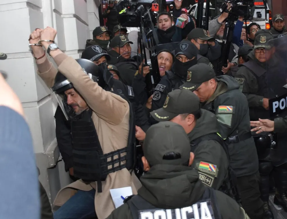 Camacho en una de las audiencias en las que fue citado por el caso "golpe de Estado". Foto: APG