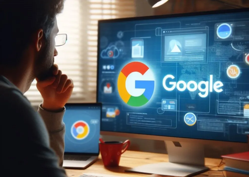 Persona buscando los cursos gratuitos de Google.   Foto:  WorkRemoto