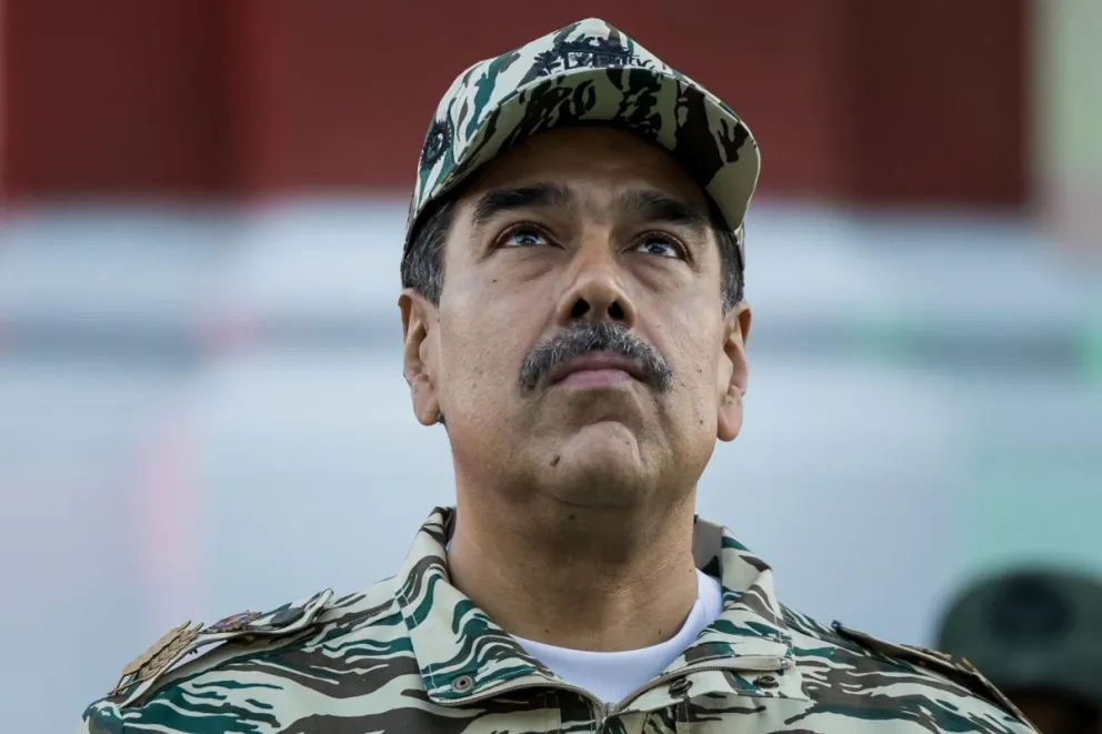 Maduro durante un acto en esa semana de tensión en Venezuela y antes de jurar para su tercer mandato. Foto: EFE