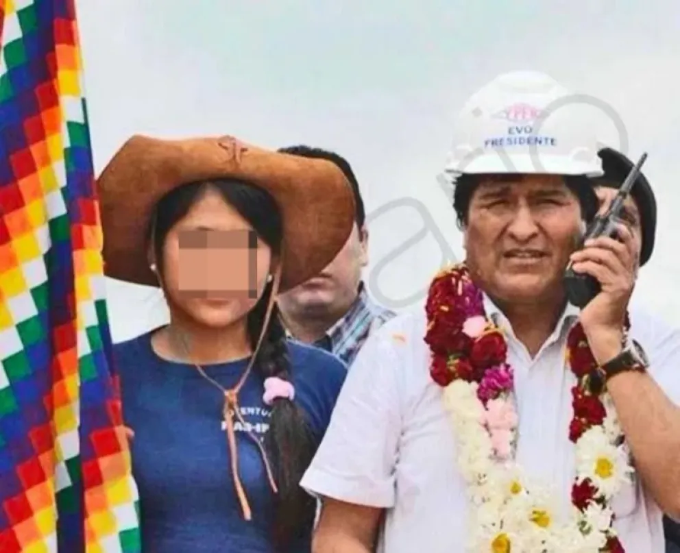 Cindy S.V.P. y Evo Morales. Foto: OK Diario