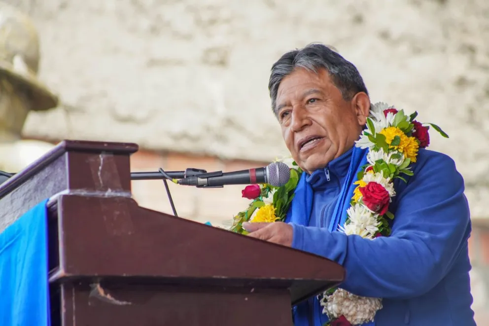 Choquehuanca, durante el acto por el aniversario de las Bartolinas. Foto: Lucho Arce (Facebook)