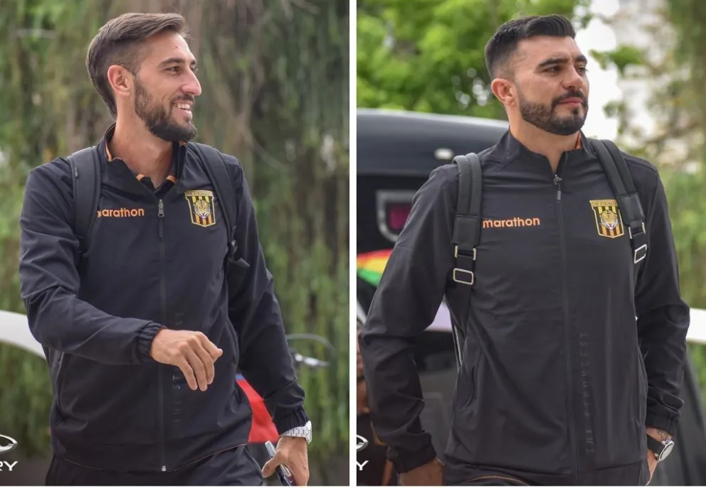 Los atigrados Luciano Ursino (izq.) y Enrique Triverio. Fotos: club The Strongest