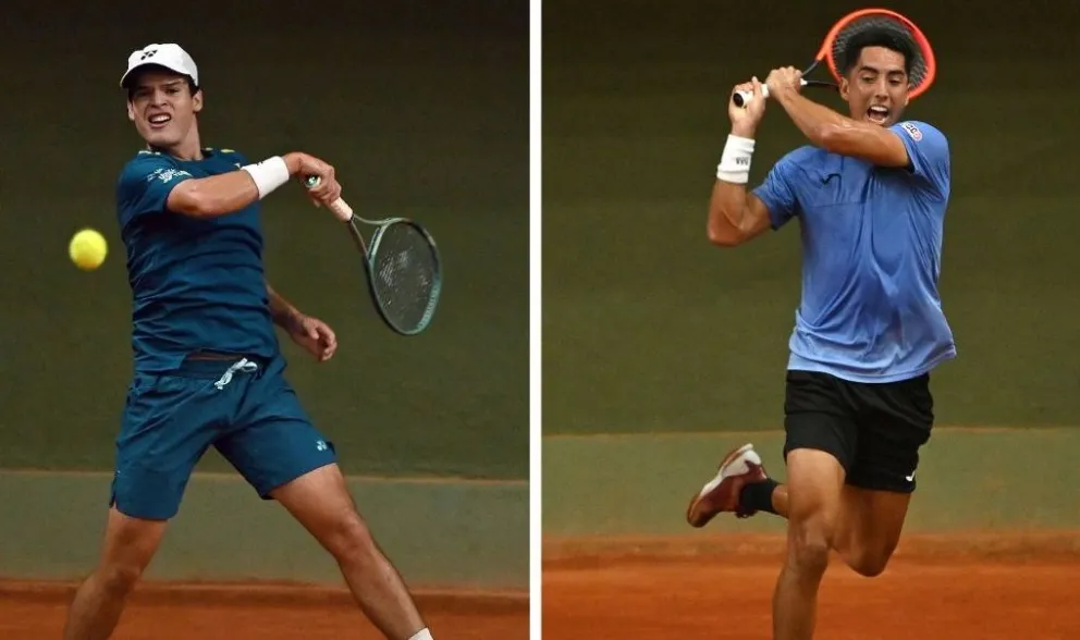 Prado (izq.) y Dellien, durante diferentes partidos del año pasado. Fotos: Archivo Digital.