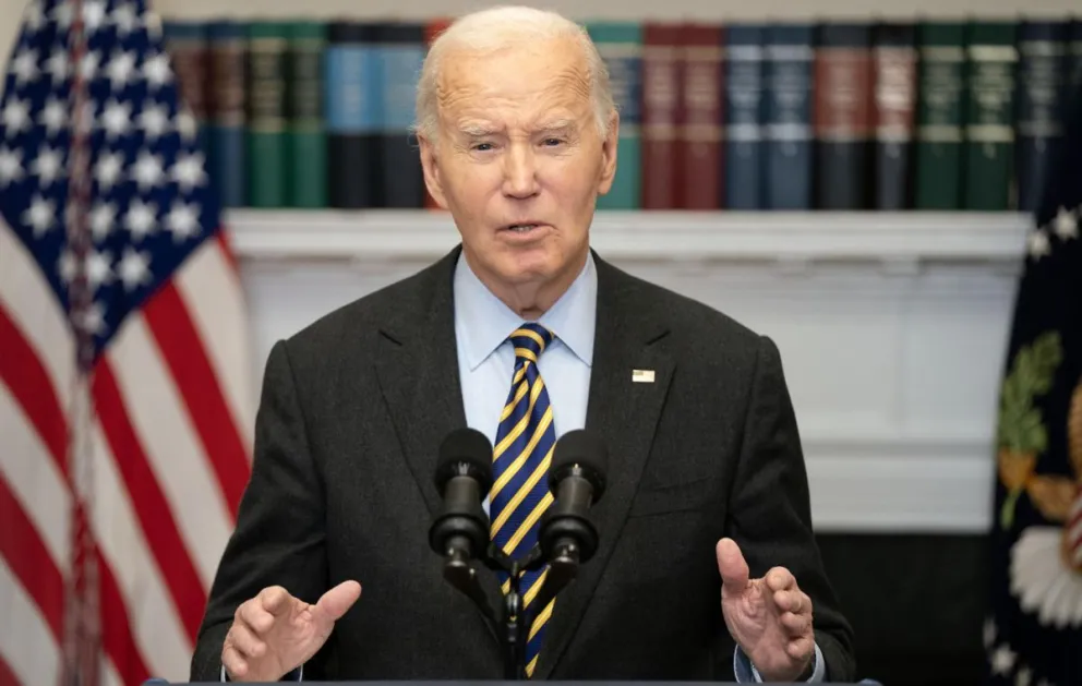 El presidente estadounidense Joe Biden pronuncia un discurso sobre economía, el 10 de enero de 2025. Foto: EFE