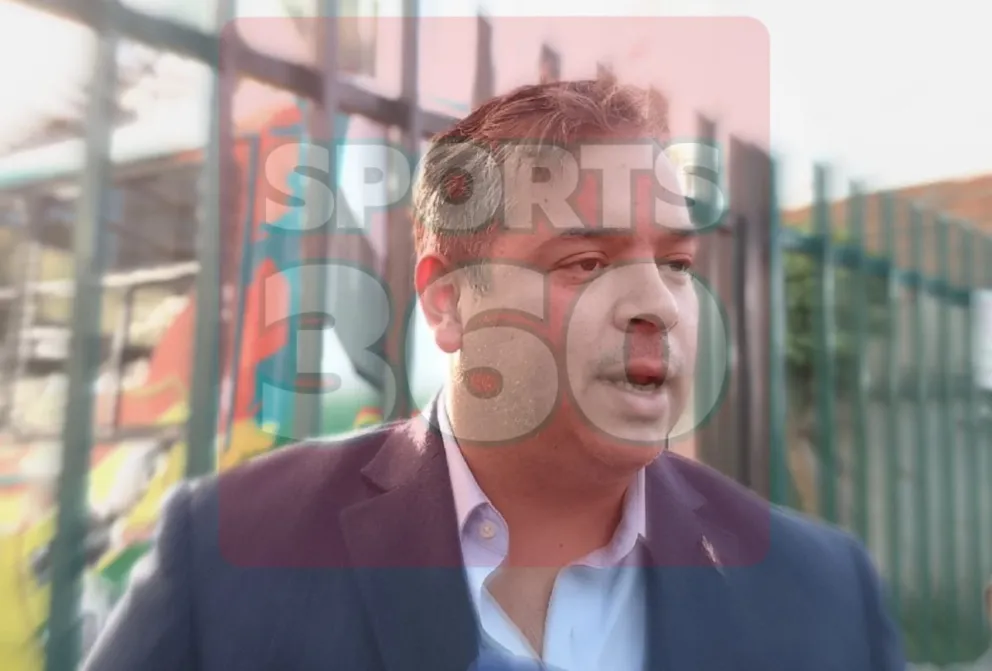 Julio Godoy, presidente del TDD, en su arribo a la FBF en Cochabamba. Foto: OD Más que Fútbol.