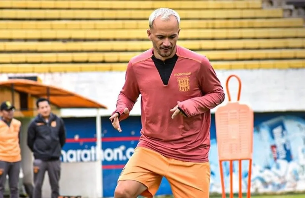 Juan Godoy en uno de sus primeros entrenamientos de la pretemporada atigrada. Foto: club The Strongest