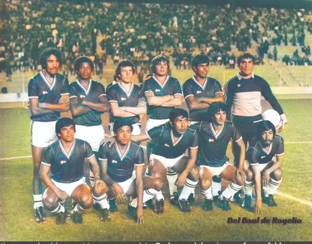 El combinado de jugadores bolivianos que jugó en esa jornada de 1982. Foto: Rogelio Delfín