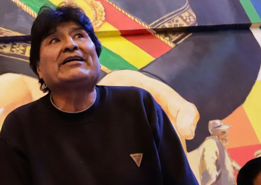 Evo Morales, en un contacto con la prensa en el Trópico. Foto: APG 