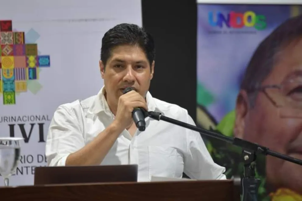 Alan Lisperguer, ministro de Medio Ambiente y Agua. Foto: MMAYA