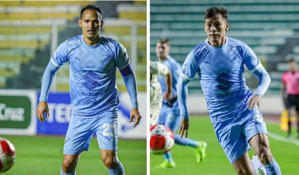 Justiniano (izq.) y José Sagredo serán los capitanes del Centenario. Foto: Club Bolívar.