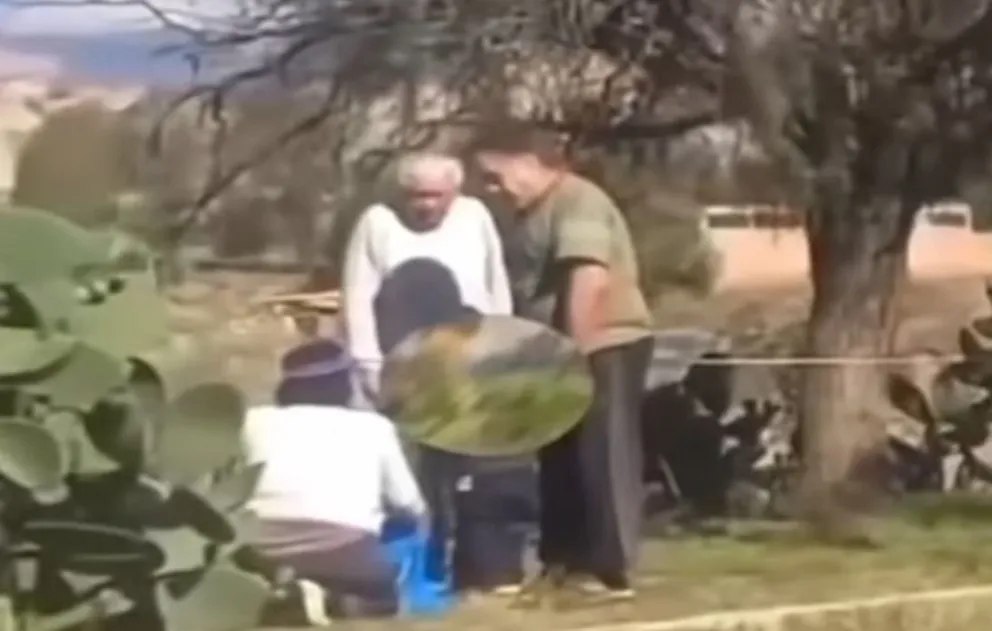 Una parte de la agresión, tomada de un video.