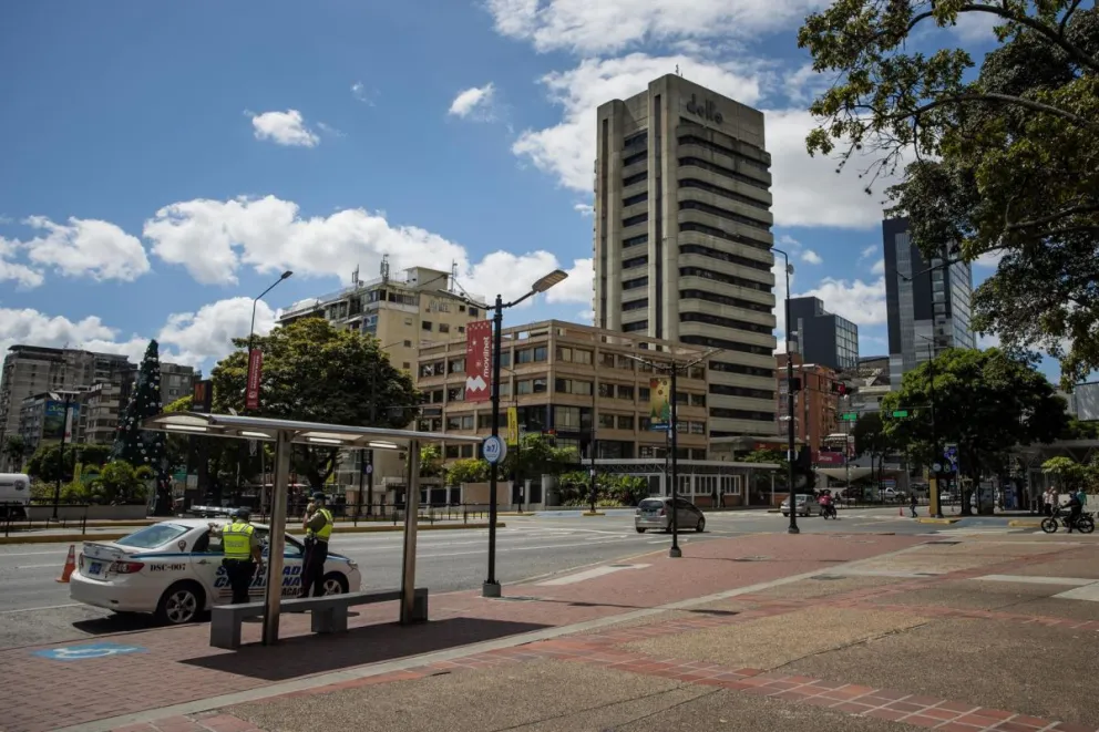 Una imagen de Caracas con poco tráfico, al día siguiente de la posesión de Maduro. Foto: EFE
